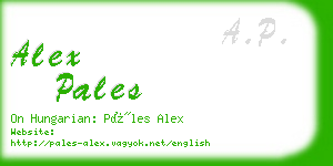 alex pales business card